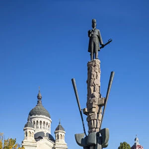 Romania, Transylvania, Cluj-Napoca. The statue of Transylvanian lawyer and revolutionary