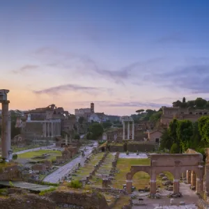 Rome, Lazio, Italy. Imperial fora at sunrise