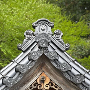 Roof detail of Onagatenmangu Temple, Hiroshima, Hiroshima Prefecture, Japan