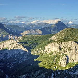 Rugged mountainous landscape in Gorges du Verdon, Alpes-de-Haute-Provence