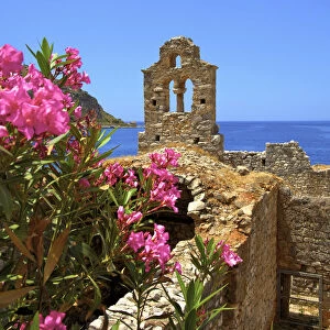 Ruined Church, Limeni, Mani Peninsula, The Peloponnese, Greece, Southern Europe
