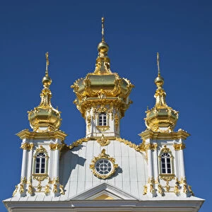 Russia, St Petersburg, Peterhof (Petrodvorets) The Peterhof (Petrodvorets) Grand Palace