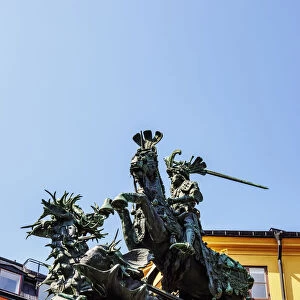 Saint George and the Dragon Statue, Gamla Stan, Stockholm, Stockholm County, Sweden