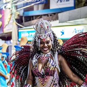 Samba Dancer at the Carnival Parade in Niteroi, State of Rio de Janeiro, Brazil