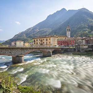 San Pellegrino Terme and Brembo river, Val Brembana, Province of Bergamo, Orobie alps