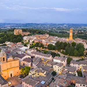 Santarcangelo di Romagna, Rimini, Emilia Romagna, Italy. Aerial View