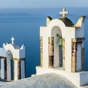 Santorini Panoramic Print from Oia's Narrow Roads Santorini Panoramic Print from Oia's Narrow Roads