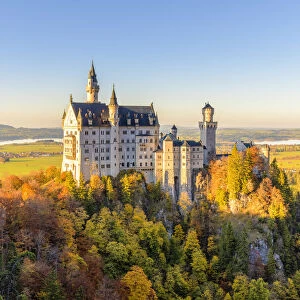 Schwangau, Bavaria, Germany, Europe. Neuschwanstein castle viewed from Marienbrucke