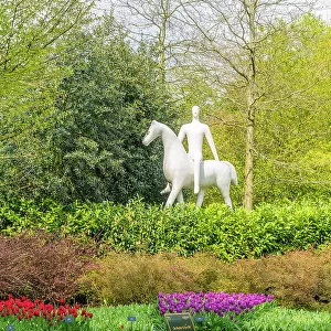 Sculpture in Keukenhof Gardens, Lisse, Holland, The Netherlands