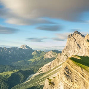 Seceda peaks in summer. Ortisei, Bolzano province, Trentino Alto Adige, Italy