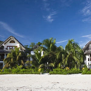Seychelles, Praslin Island, Anse Volbert, beachfront houses
