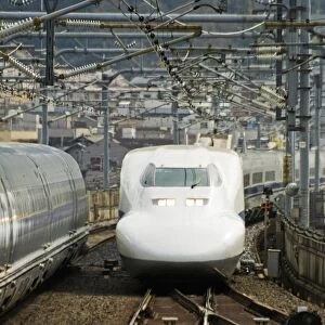 Shinkansen bullet train at Kyoto station