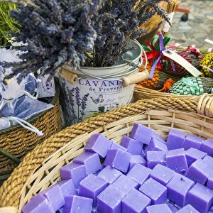 Shop selling typical lavender products in Valensole, Provence, France