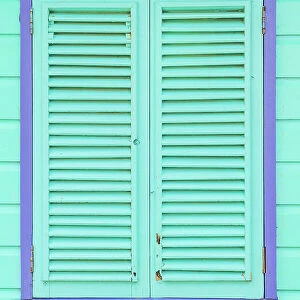 Shuttered window, Bequia Island, Grenadine Islands, Saint Vincent and the Grenadines, Caribbean