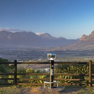 Simonsberg Mountain from viewing platform, Paarl, Western Cape, South Africa