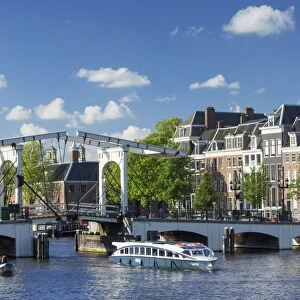 Skinny Bridge (Magere Brug) on Amstel River, Amsterdam, Netherlands