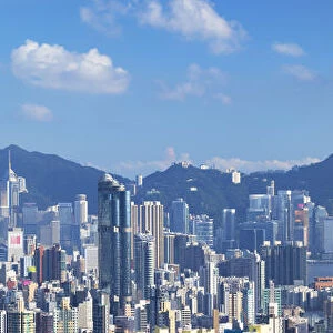 Skyline of Kowloon and Hong Kong Island, Hong Kong, China