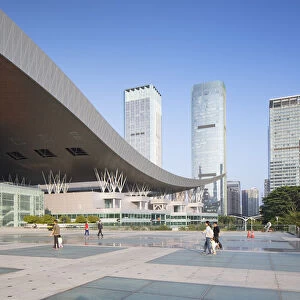 Skyscrapers and Civic Centre in Civic Square, Futian, Shenzhen, Guangdong, China