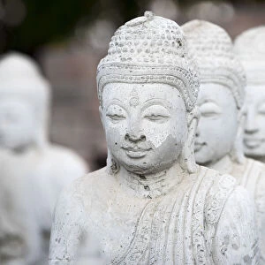 Small monk statues at Myo Yar Pyae Pagoda, Monywa, Monywa Township, Monywa District