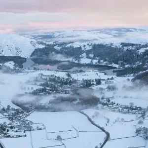 Snow-covered Grasmere Landscape Print Snow-covered Grasmere Landscape Print