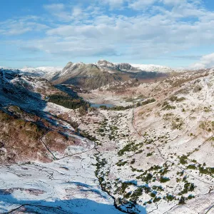 Snow-covered Langdale Pikes Print Snow-covered Langdale Pikes Print