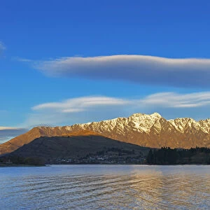 Snow Covered Remarkables Mountain Range, Queenstown, South Island, New Zealand