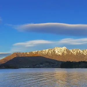 Snow Covered Remarkables Mountain Range, Queenstown, South Island, New Zealand