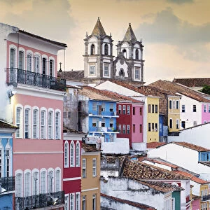 South America, Brazil, Bahia, Salvador, Historic city centre from the Pelourinho