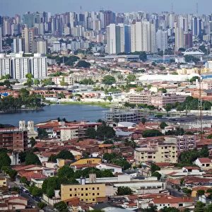 South America, Brazil, Ceara, Aerial view of Fortaleza city one of the 2014 World