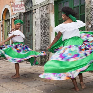 South America, Brazil, dancers from the Tambor de Crioula group Catarina Mina, in