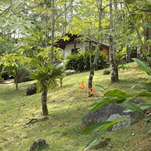 South America, Brazil, Paraty, Costa Verde (Green Coast), a cabana room at the Bromelias