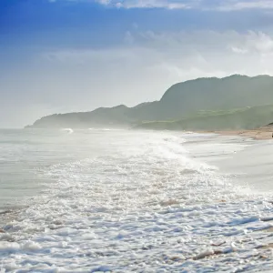 South America, Brazil, Pernambuco, Fernando de Noronha Island, A couple walking along