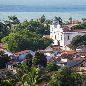 South America, Brazil, Pernambuco, Olinda, view of Olinda showing the 18th Century