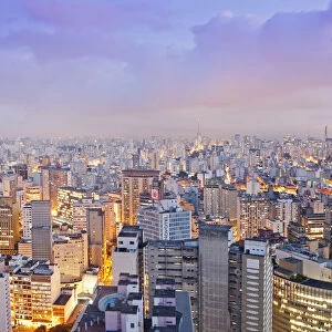 South America, Brazil, Sao Paulo, view from the top of the Terraco Italia Tower