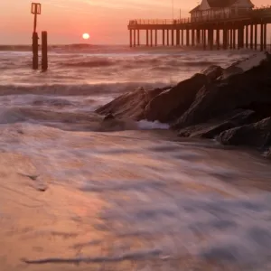 Southwold Pier at dawn, Suffolk, UK