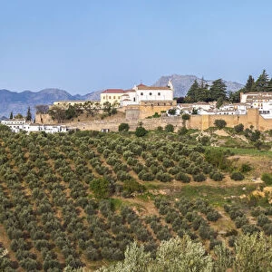 Spain, Anadalusia, Malaga, Ronda, View from the surrounding coutryside