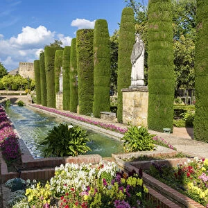 Spain, Andalusia, Cordoba town, Alcazar de los Reyes Christianos palace garden