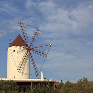 Spain, Balearic Islands, Menorca, Es Mercadal Historic Village, Old windmill