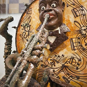 Spain, Barcelona, The Chocolate Museum, Chocolate Model Exhibit of Louis Armstrong
