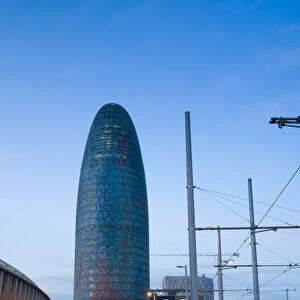 Spain, Barcelona, Torre Agbar (Agbar Tower)