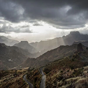 Spain, Canary Islands, Gran Canaria, Tejeda, Landscape in the Roque Nublo park
