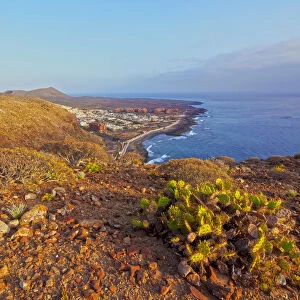 Spain, Canary Islands, Tenerife, Palm-Mar, View of the southern coast of the island