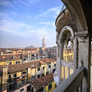 St Mark bell tower as seen from the top of Contarini del Bovolo stairway