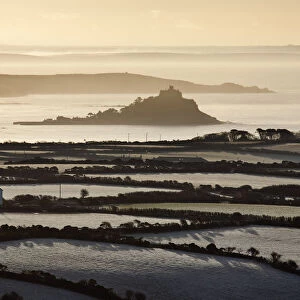 St Michaels Mount from Trencrom Hill, Cornwall, England