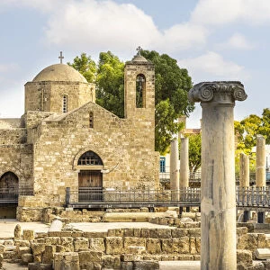 St Pauls Pillar and Agia Kyriaki church or the ancient Chrysopolitissa Basilica