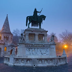 St. Stephen Statue, Fishermens Bastion, Budapest, Hungary