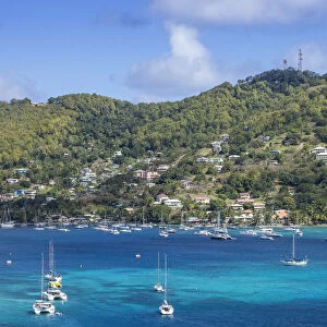 St Vincent and The Grenadines, Bequia, View of Admiralty Bay