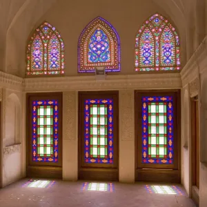 The stained glass windows of traditional house