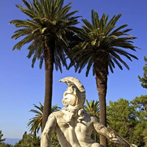 Statue of Dying Achilles, Achilleion Gardens, Corfu, The Ionian Islands, Greek Islands