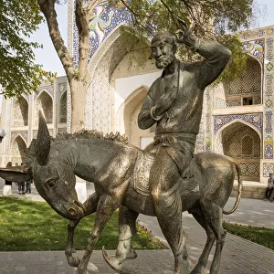 Statue of Hoja Nasruddin, a semi-mythical storyteller who appears in Sufi teaching-tales